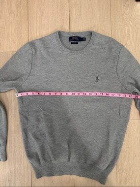Polo by Ralph Lauren Light Gray Crewneck Pima cotton Sweater - medium